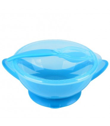 Nuby - Castron cu ventuza si lingurita, 400ml, 6luni+