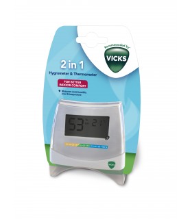 VICKS - 2 IN 1 Higrometru si termometru de camera (taxa verde inclusa in pret 0.15 lei/buc)