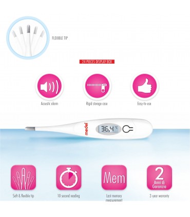 MEDEL- FLEXO 10 - TERMOMETRU DIGITAL FLEXIBIL 10 SEC - PTR BEBELUSI (taxa verde inclusa in pret 0.15 lei/buc)