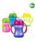 Nuby - Pahar Stop picatura cu manere si Super Tetina Vari-Flo, 240ml, 6luni+