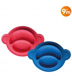 Nuby - Platou monkey din silicon, 300ml, 9luni+