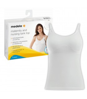 Medela― Lenjerie - Maiou pentru alaptare S/M (alb)