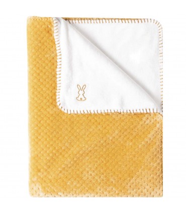 Paturica model gofrat, galben & alb