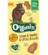 ORGANIX - GRUFFALO - BISCUITI ECOLOGICI (BIO) CU CACAO SI VANILIE, 5X20G, 12luni+