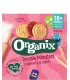ORGANIX - Biscuiti ECOLOGICI (BIO) ”JAMMIE MONSTERS” CU UMPLUTURA DE CAPSUNI SI MERE, 64G, 18luni+