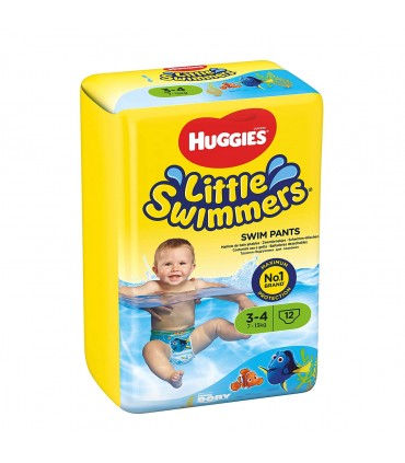 HUGGIES - LITTLE SWIMMERS - C. IMP. COPII - 3-4 - 7-15 KG - 12