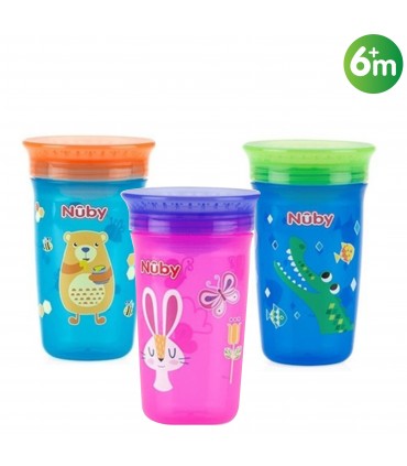 Nuby Wonder Cup 360 decorat, 300ml, 6luni+