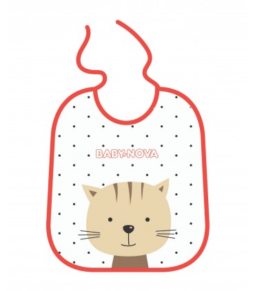 Baby Nova - Set bavete din bumbac cu interior impermeabil, 5 buc.