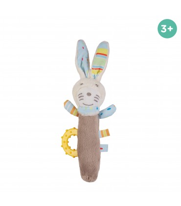 Baby Nova - Jucarie Plus cu inel gingival, 3 luni+