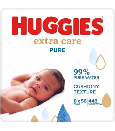 HUGGIES EXTRA CARE PURE TRIO - 56 buc X 3pachete