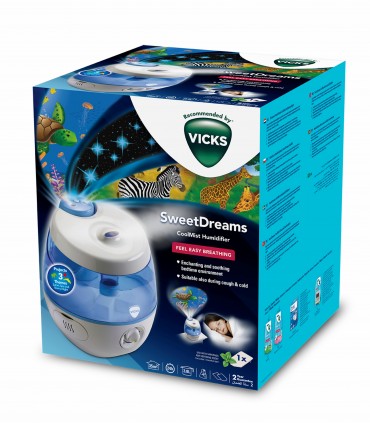 VICKS - SweetDreams - Umidificator ultrasonic cu proiector, model VUL575