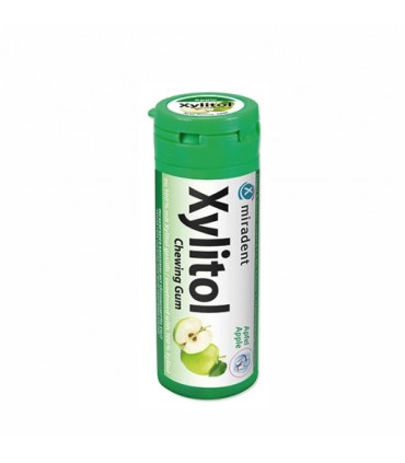Miradent Xylitol - Gumă de mestecat pentru îngrijirea dentară, Apple, 30buc