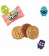 ORGANIX - Biscuiti ECOLOGICI (BIO) ”JAMMIE MONSTERS” CU UMPLUTURA DE CAPSUNI SI MERE, 64G, 18luni+