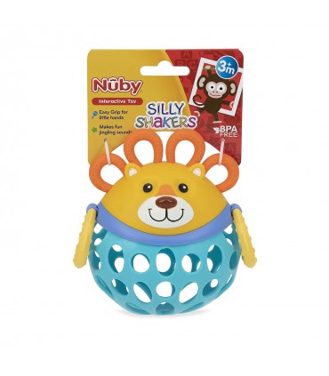 Nuby Silly Shakers - Jucarie zornaitoare leu/bufnita, 3 luni+