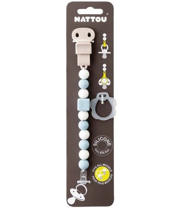 Lant din silicon pentru suzeta, albastru