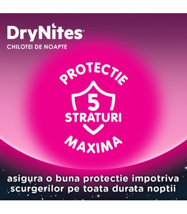 HUGGIES - DRYNITES MEDIUM GIRL 4-7 ANI (17-30 KG) - DE NOAPTE