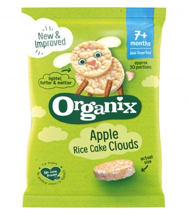 ORGANIX CLOUDS - RONDELE ECOLOGICE (BIO) DIN OREZ CU MERE, 40G, 7luni+