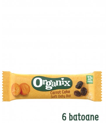 ORGANIX - BATOANE ECOLOGICE (BIO) DIN OVAZ INTEGRAL CU MORCOV SI MERE 6x23gG, 12luni+