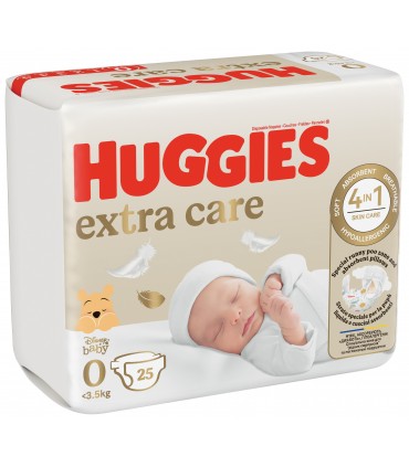 HUGGIES - EXTRA CARE 0 (pana in 3,5KG), 25buc